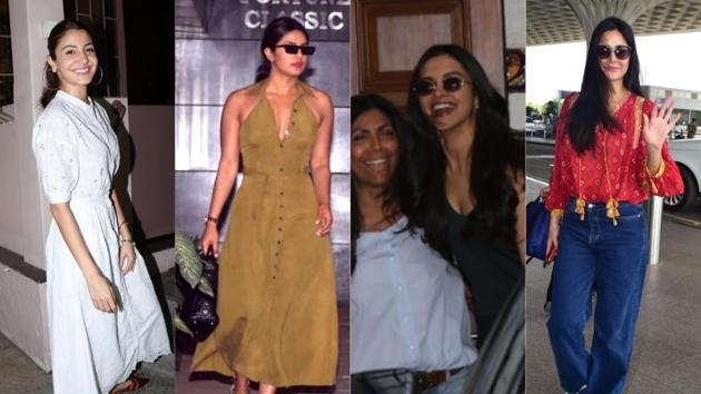 Anushka Sharma, Priyanka Chopra, Deepika Padukone and Katrina Kaif spotted in Mumbai.(Varinder Chawla)