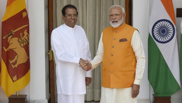 Prime Minister Narendra Modi will briefly visit Sri Lanka on Sunday during which he will hold discussions with President Maithripala Sirisena, according to the president’s office here. Modi will be the first foreign leader to visit the island nation after the Easter bombings that killed over 250 people, including 11 Indians. (Vipin Kumar/HT File)