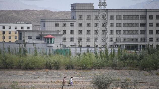 A facility believed to be a re-education camp where mostly Muslim ethnic minorities are detained, in Artux, north of Kashgar. An estimated one million Uighurs and other Turkic-speaking ethnic groups are held in a vast network of internment camps. (Greg Baker / AFP) A facility believed to be a re-education camp where mostly Muslim ethnic minorities are detained, in Artux, north of Kashgar. An estimated one million Uighurs and other Turkic-speaking ethnic groups are held in a vast network of internment camps. (Greg Baker / AFP)