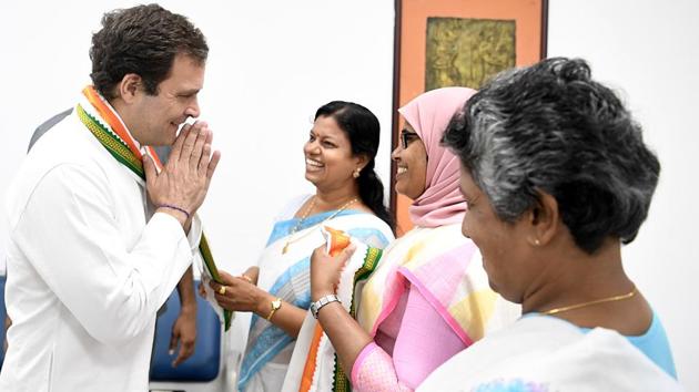 Congress president Rahul Gandhi is in Wayanad to thank the voters amid speculation that he remains adamant on stepping down as Congress president. The party chief was seen making his way through the roads of Wayanad in an open truck and reaching his hand out to greet supporters. (ANI)
