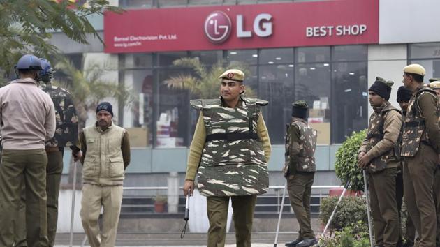 Police said they rushed Sharma to a nearby private hospital, where he underwent a surgery to extract the bullet from his stomach and head. (Sanjeev Verma/HT PHOTO) Police said they rushed Sharma to a nearby private hospital, where he underwent a surgery to extract the bullet from his stomach and head. (Sanjeev Verma/HT PHOTO)