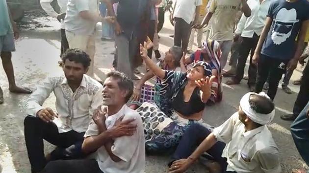 Relatives mourn the death of a 3-year-old girl in Aligarh, Friday, June 7, 2019. Five policemen, including an SHO, have been suspended for alleged negligence, five days after the mutilated body of a three-year-old girl was found in a garbage dump, triggering a huge public outcry over the brutality of the murder. (PTI) Relatives mourn the death of a 3-year-old girl in Aligarh, Friday, June 7, 2019. Five policemen, including an SHO, have been suspended for alleged negligence, five days after the mutilated body of a three-year-old girl was found in a garbage dump, triggering a huge public outcry over the brutality of the murder. (PTI)