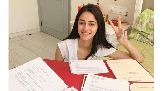 Ananya Panday shares offer letters for her college admissions.(Instagram)