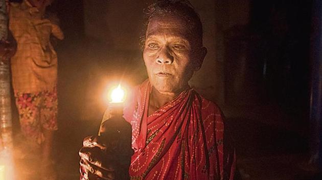 Villagers of Naushacha panda which is a part of Aarey colony living without Electricity in Mumbai.(Satyabrata Tripathy/Hindustan Times)