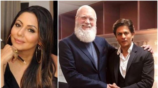 David Letterman met Gauri Khan at her store in Mumbai recently.(Instagram)