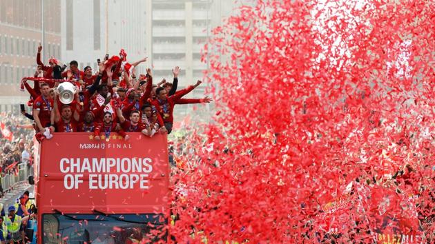 Liverpool Football Club victory parade after their win in the UEFA Champions League final, in Liverpool, United Kingdom. (Phil Noble / REUTERS) Liverpool Football Club victory parade after their win in the UEFA Champions League final, in Liverpool, United Kingdom. (Phil Noble / REUTERS)