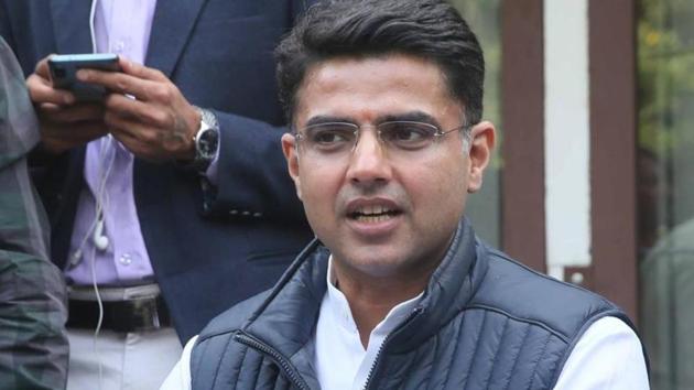 Panchayati raj and rural development minister Sachin Pilot pulled up the department officials over unspent funds sanctioned in the last budget for development projects.(HT File Photo/Himanshu Vyas)