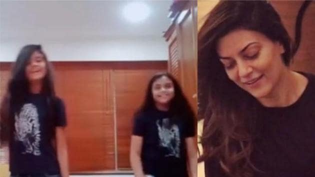 Sushmita Sen often routinely shares videos and pictures of her daughters Renee and Alisah.