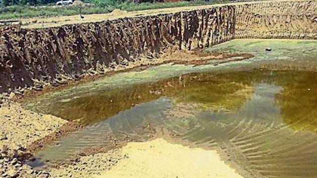 The MCG has reserved a two-acre plot for constructing an STP, where a 15-foot pit was illegally dug and the soil stolen. (Sourced) The MCG has reserved a two-acre plot for constructing an STP, where a 15-foot pit was illegally dug and the soil stolen. (Sourced)