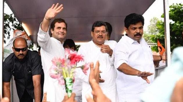 Rahul Gandhi is on a three-day visit ending Sunday to his parliamentary constituency for the first time after winning the seat with a margin of more than 4 lakh votes. ((Photo: Twitter/@RGWayanadOffice)) Rahul Gandhi is on a three-day visit ending Sunday to his parliamentary constituency for the first time after winning the seat with a margin of more than 4 lakh votes. ((Photo: Twitter/@RGWayanadOffice))