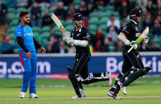 New Zealand's Kane Williamson watches the ball as he runs between the wickets (Action Images via Reuters)