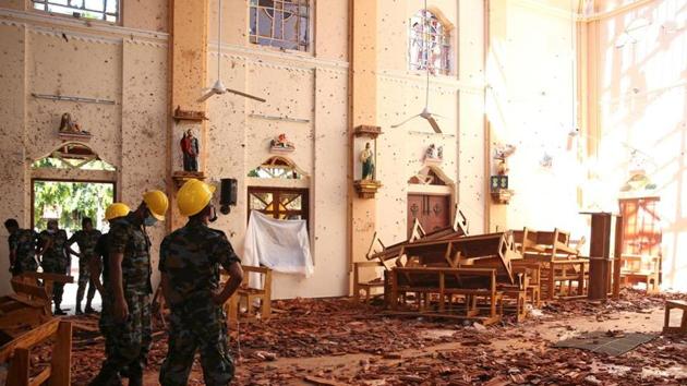 A view of the damage at St. Sebastian Catholic Church, after bomb blasts ripped through churches and luxury hotels on Easter, in Negambo, Sri Lanka April 22, 2019.(Reuters File Photo)