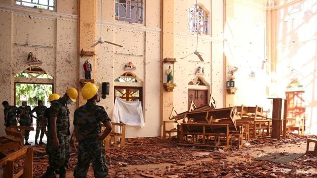 A view of the damage at St. Sebastian Catholic Church, after bomb blasts ripped through churches and luxury hotels on Easter, in Negambo, Sri Lanka April 22, 2019.(Reuters File Photo) A view of the damage at St. Sebastian Catholic Church, after bomb blasts ripped through churches and luxury hotels on Easter, in Negambo, Sri Lanka April 22, 2019.(Reuters File Photo)