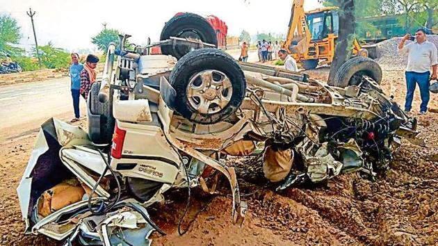 Gurugram tops the districts in Haryana with the highest number of fatalities in road accidents, followed by Sonepat, Karnal and Yamunanagar.(HT File / Representative Photo)