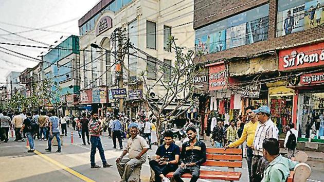 Before the redevelopment plan was implemented, daily footfall in the market was estimated to be around 7,000 to 10,000 every day. (HTPhoto) Before the redevelopment plan was implemented, daily footfall in the market was estimated to be around 7,000 to 10,000 every day. (HTPhoto)
