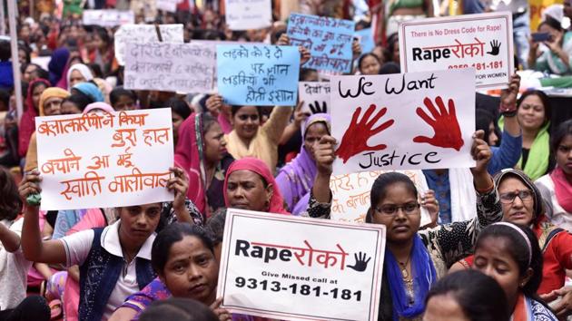 Six people were convicted for rape and murder of a 8-year-old girl in Jammu and Kashmir’s Kathua earlier last year that had outraged the country as the chilling details of the crime were revealed in police investigations. According to the police, the girl had been kidnapped as part of a strategy to remove the minority nomadic community from the area. (Mohd Zakir / HT Archive) Six people were convicted for rape and murder of a 8-year-old girl in Jammu and Kashmir’s Kathua earlier last year that had outraged the country as the chilling details of the crime were revealed in police investigations. According to the police, the girl had been kidnapped as part of a strategy to remove the minority nomadic community from the area. (Mohd Zakir / HT Archive)
