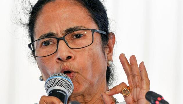 West Bengal Chief Minister Mamata Banerjee speaks during a press conference after the state-level administrative review meeting, at State Secretariat on Monday.(PTI)