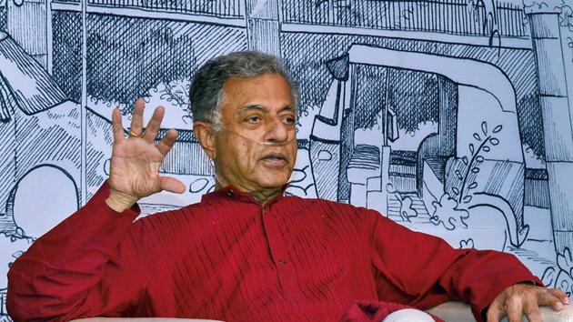 In this file photo dated Oct 28, 2018, actor-writer Girish Karnad at the 7th edition of 'Bangalore Literature Festival (BLF), in Bengaluru.(PTI)