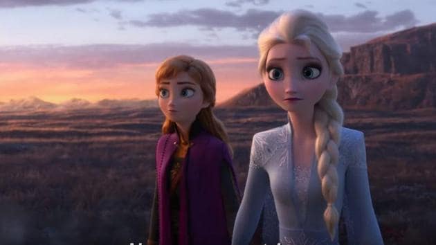 Anna and Elsa in a still from Frozen 2 trailer.