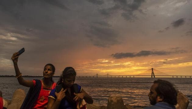 Mumbai received its first thunder shower of the monsoon on Sunday night.(HT Photo)