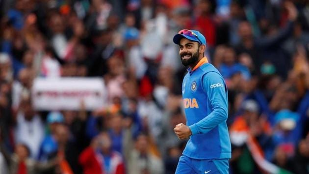 India's Virat Kohli celebrates at the end of the match. Action Images via Reuters/Andrew Boyers(Action Images via Reuters)