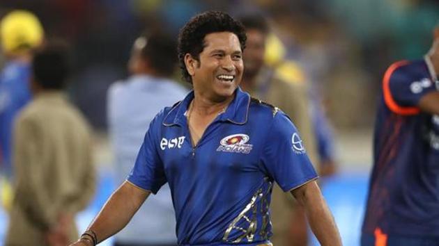 HYDERABAD, INDIA - MAY 12: Sachin Tendulkar is seen during the Indian Premier League Final match between the the Mumbai Indians and Chennai Super Kings at Rajiv Gandhi International Cricket Stadium on May 12, 2019 in Hyderabad, India. (Photo by Robert Cianflone/Getty Images)(Getty Images)