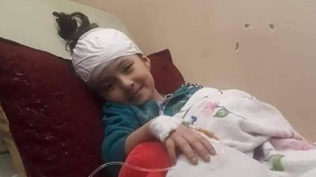 When Palestinian preschooler Aisha a-Lulu came out of brain surgery in a strange Jerusalem hospital room, her parents never came.(Twitter/Humans of Palestine)