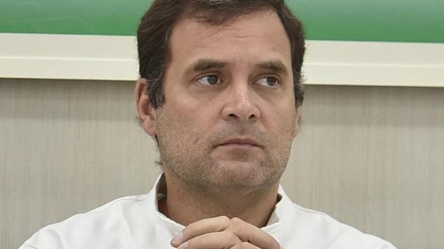 The Congress on Wednesday again sought to dismiss speculation that Rahul Gandhi is adamant about his offer to step down from the top post, saying he was, is and will remain the party president. (Sanjeev Verma/HT File PHOTO) The Congress on Wednesday again sought to dismiss speculation that Rahul Gandhi is adamant about his offer to step down from the top post, saying he was, is and will remain the party president. (Sanjeev Verma/HT File PHOTO)