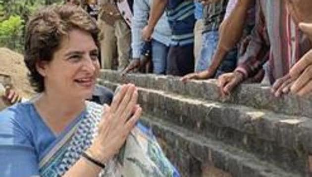 Congress General Secretary Priyanka Gandhi Vadrawas in Rae Bareli to review the Lok Sabha poll performance and seek feedback to draw a road map for the future.(PTI FILE PHOTO)