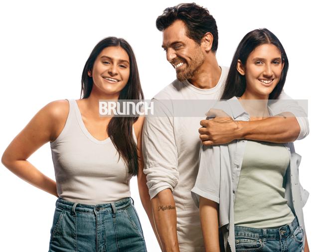 Arjun Rampal with his daughters (left) Mahikaa , 17-going-on-18 and (right) Myra who is a few days shy of her 14th birthday. For Arjun- Make-up: Kalpesh Desai; Hair: Hakim’s Aalim. For Mahikaa and Myra: Make-up and hair: Cashmakeupartistry(Subi Samuel)