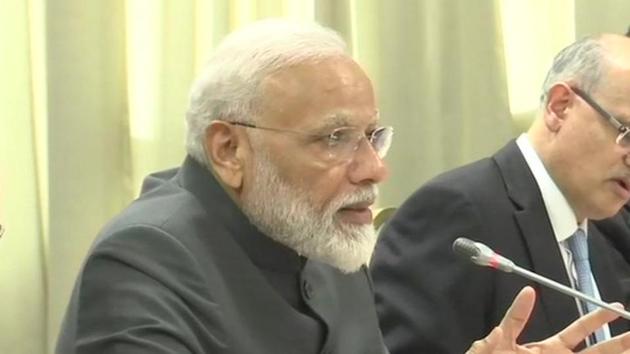 PM Modi and Russian President Vladimir Putin hold delegation level talks (ANI/Twitter) PM Modi and Russian President Vladimir Putin hold delegation level talks (ANI/Twitter)