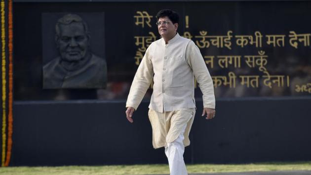 Railways minister Piyush Goyal will be the Bharatiya Janata Party (BJP)’s new deputy leader in Parliament’s upper House or the Rajya Sabha. Goyal will replace law and information technology minister Ravi Shankar Prasad, who is now a member of Lok Sabha. Defence minister Rajnath Singh will continue to be the BJP’s deputy leader in Lok Sabha. (Sonu Mehta / HT Photo) 