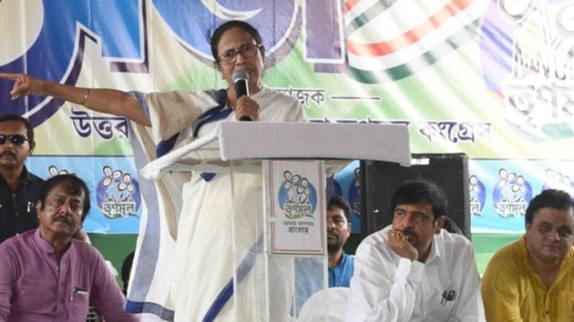 West Bengal CM Mamata Banerjee addressing a workers’ meeting at Kanchrapara on June 14, 2019. (Photo by @AITCofficial/ Twitter West Bengal CM Mamata Banerjee addressing a workers’ meeting at Kanchrapara on June 14, 2019. (Photo by @AITCofficial/ Twitter