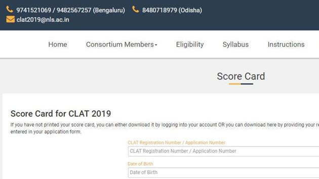 CLAT Result 2019 declared: The result of Common Law Admission Test (CLAT 2019) has been declared on the official website.(CLAT website)