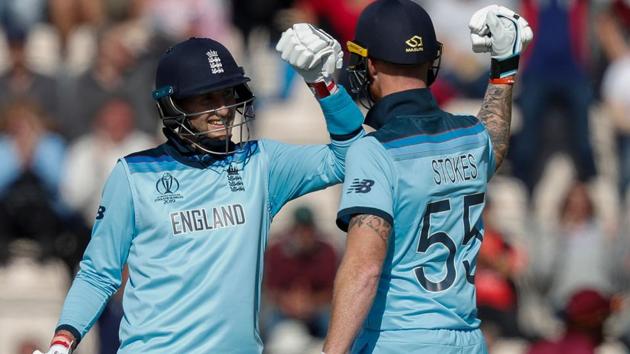 England's Joe Root (L) and England's Ben Stokes celebrate after victory. (AFP) England's Joe Root (L) and England's Ben Stokes celebrate after victory. (AFP)