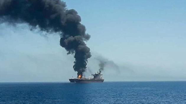 The blasts caused a fire on board, but Katada said Friday there had not been major damage. The crew were evacuated, with one member suffering minor injuries. (Reuters File Photo) The blasts caused a fire on board, but Katada said Friday there had not been major damage. The crew were evacuated, with one member suffering minor injuries. (Reuters File Photo)