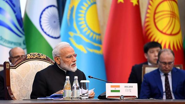 Prime Minister Narendra Modi during the Delegation level meeting of the Shanghai Cooperation Organization (SCO) Summit, in Bishkek. On Friday, Prime Minister Narendra Modi said that countries sponsoring, aiding and funding terrorism must be held accountable as he called for a global conference to combat the menace. Addressing the Shanghai Cooperation Organisation (SCO) Summit here, Modi highlighted the spirit and ideals of the SCO to strengthen cooperation in the fight against terrorism. (ANI) Prime Minister Narendra Modi during the Delegation level meeting of the Shanghai Cooperation Organization (SCO) Summit, in Bishkek. On Friday, Prime Minister Narendra Modi said that countries sponsoring, aiding and funding terrorism must be held accountable as he called for a global conference to combat the menace. Addressing the Shanghai Cooperation Organisation (SCO) Summit here, Modi highlighted the spirit and ideals of the SCO to strengthen cooperation in the fight against terrorism. (ANI)