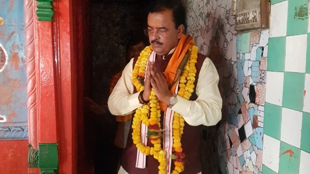 Maurya was in Ayodhya to attend the closing ceremony of the nine-day birthday celebrations of Mahant Nritya Gopal Das, head of the Ram Janmabhoomi Nyas. (Photo by @kp maurya1/Twitter) Maurya was in Ayodhya to attend the closing ceremony of the nine-day birthday celebrations of Mahant Nritya Gopal Das, head of the Ram Janmabhoomi Nyas. (Photo by @kp maurya1/Twitter)