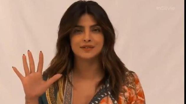 Priyanka Chopra during the photoshoot for InStyle magazine.(Twitter)