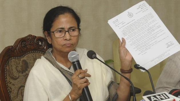 The West Bengal chief minister also reiterated that the Bengal government did not want to invoke the Essential Services Maintenance Act (ESMA) against the agitating junior doctors.(SAMIR JANA/HT PHOTO)