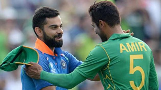 File image of India skipper Virat Kohli and Pakistan pacer Mohammad Amir.(Getty Images)