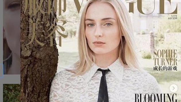 Sophie Turner on the Vogue China cover.(Instagram)