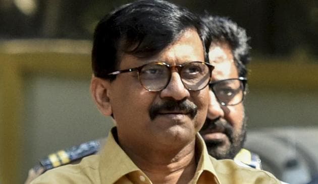 Shiv Sena leader Sanjay Raut said Ram temple will be constructed under the leadership of Prime Minister Narendra Modia and Chief Minister Yogi Adityanath. (Photo by Kunal Patil/Hindustan Times)