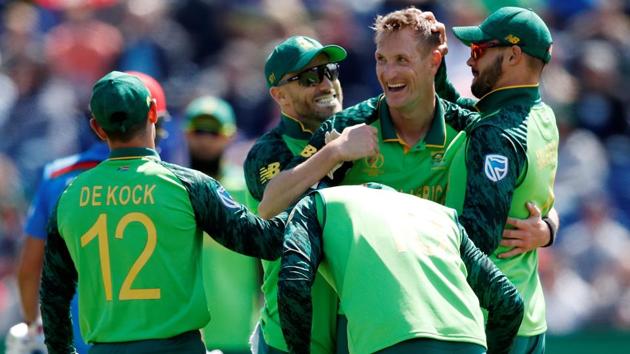 South Africa's Chris Morris celebrates taking the wicket of Afghanistan's Rahmat Shah. (Action Images via Reuters) South Africa's Chris Morris celebrates taking the wicket of Afghanistan's Rahmat Shah. (Action Images via Reuters)