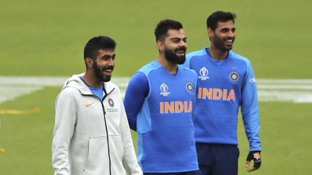 Virat Kohli, Jasprit Bumrah, Bhuvneshwar Kumar (AP) Virat Kohli, Jasprit Bumrah, Bhuvneshwar Kumar (AP)