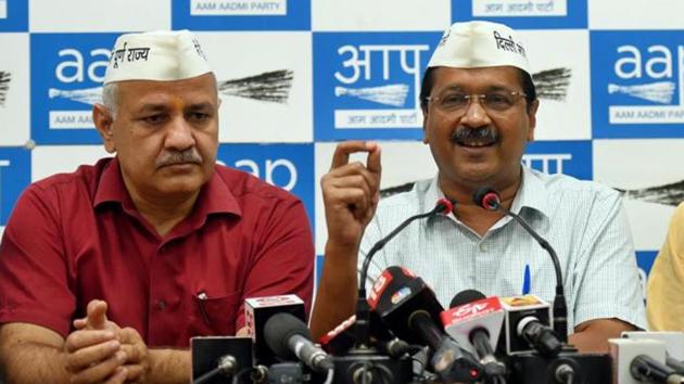 The notice comes two days ahead of a planned protest by the Delhi University Teachers’ Association outside the Delhi chief minister Arvind Kejriwal’s house.(Amal KS/HT File Photo)