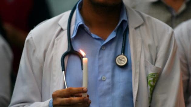 The call for the strike has been given by the Indian Medical Association (IMA), a representative body for doctors.(Amal KS/HT Photo)