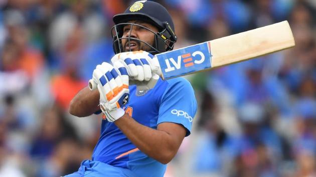 Rohit Sharma plays a shot during the 2019 Cricket World Cup group stage match between India and Pakistan. (AFP) Rohit Sharma plays a shot during the 2019 Cricket World Cup group stage match between India and Pakistan. (AFP)