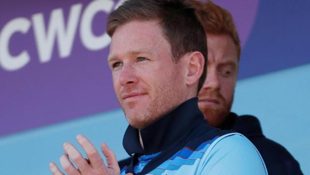 England's Eoin Morgan applauds as Joe Root walks off at the end of the match while Jonny Bairstow looks on. (Action Images via Reuters)