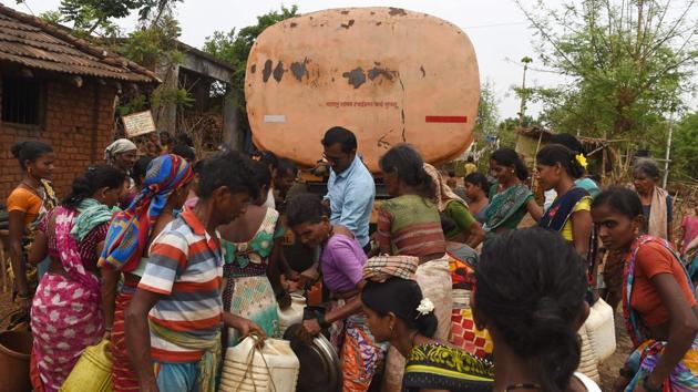 The village’s 98 families survive on agriculture, growing mostly rice and vegetables that they sell in nearby cities. During drought there is no water for agriculture or livestock. Falling groundwater levels and poor irrigation techniques mean they are overly reliant on India’s June-to-September southwest monsoon, which provides the country with most of its annual rainfall. (Punit Paranjpe / AFP)